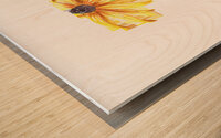 Watercolor Flower Minimalism PNG 3 Wood print