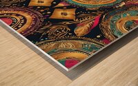 169666 pattern  boho colorful  some gold amazing Wood print