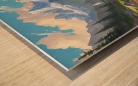a majestic mountain range Wood print